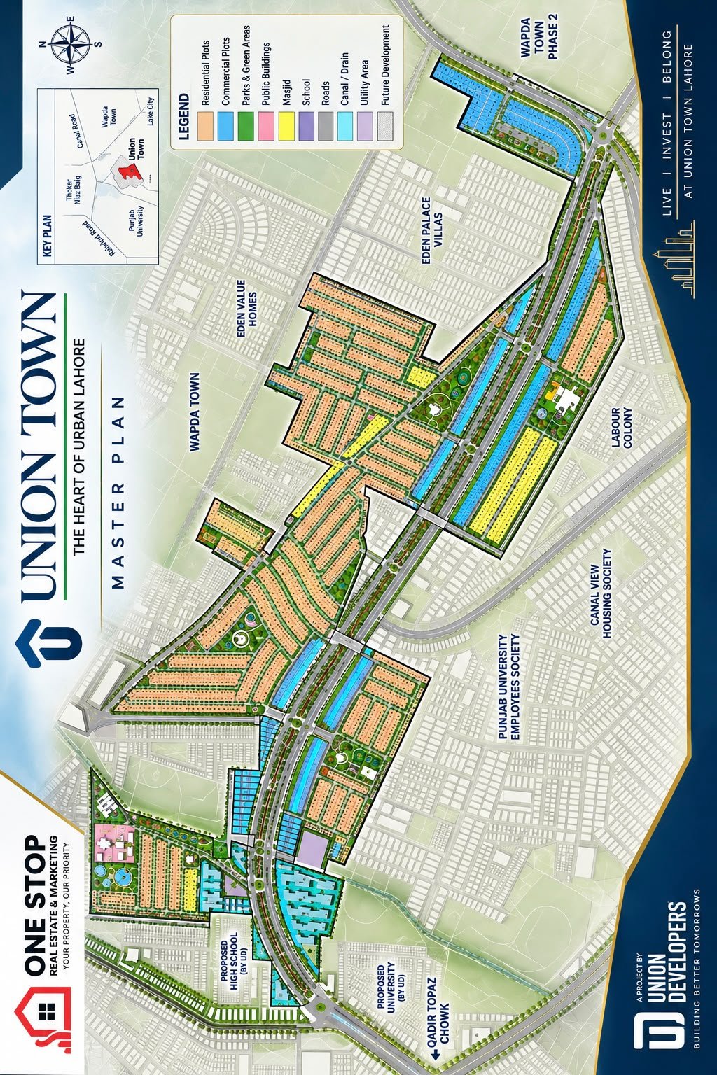 Union Town Lahore Master Plan – Residential & Commercial Layout
